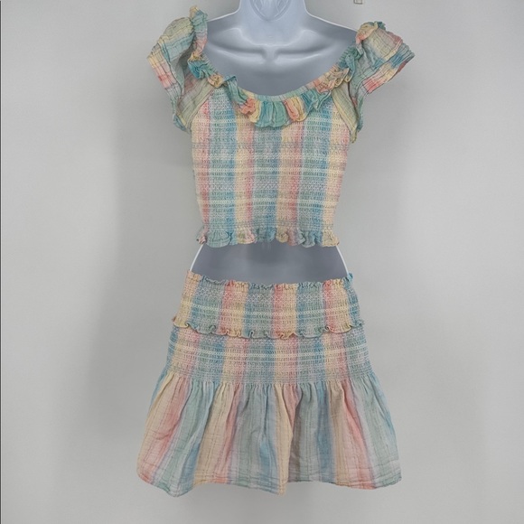 LoveShackFancy Saba Cropped Top & Camilla Rainbow Skirt Set - Picture 6 of 10